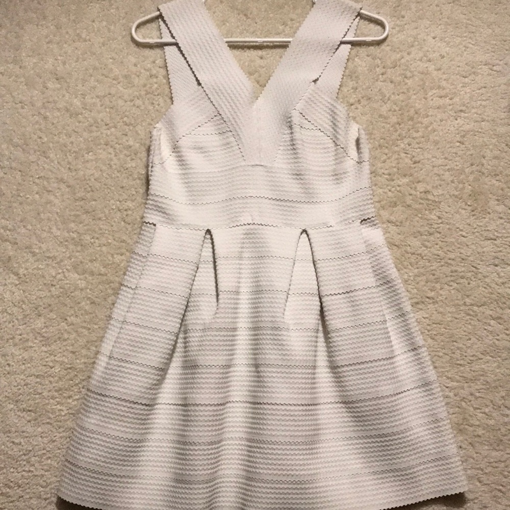 White Ribbed Dress